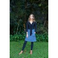 Melissa A-Line Cotton Skirt - Ditsy Blue Print