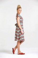 Astrid Cotton Wrap Dress - Biba Print