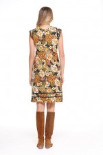 Cassy Cotton Braid Dress - Klimt Print