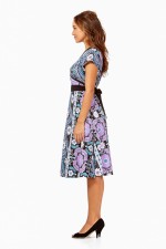 Leela Cotton Wrap Dress - Quant Print