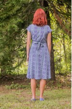 Leela Cotton Wrap Dress - Santorini Print