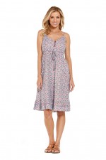 Violetta Cotton  Dress- Blush Print