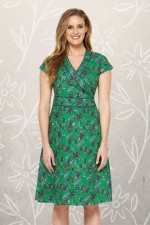 Astrid Cotton Wrap Dress - Jardin Print