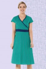 Leela Cotton Wrap Dress - Laxmi Print