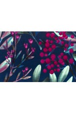 Leela Cotton Wrap Dress - Berry Print