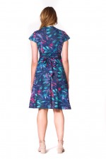 Astrid Cotton Wrap Dress - Berry Print