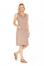 Betty Dress with pockets in Hermes Print