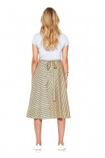 Beth Cotton Wrap Skirt in Faro Print