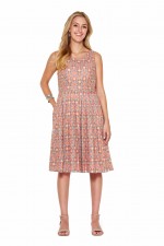 Jude Cotton 50’s A-Line Dress in Hermes Print