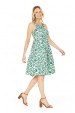 Jude Cotton 50’s A-Line Dress in Siena Print