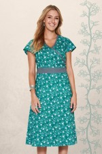 Leela Cotton Wrap Dress  in Milan Print