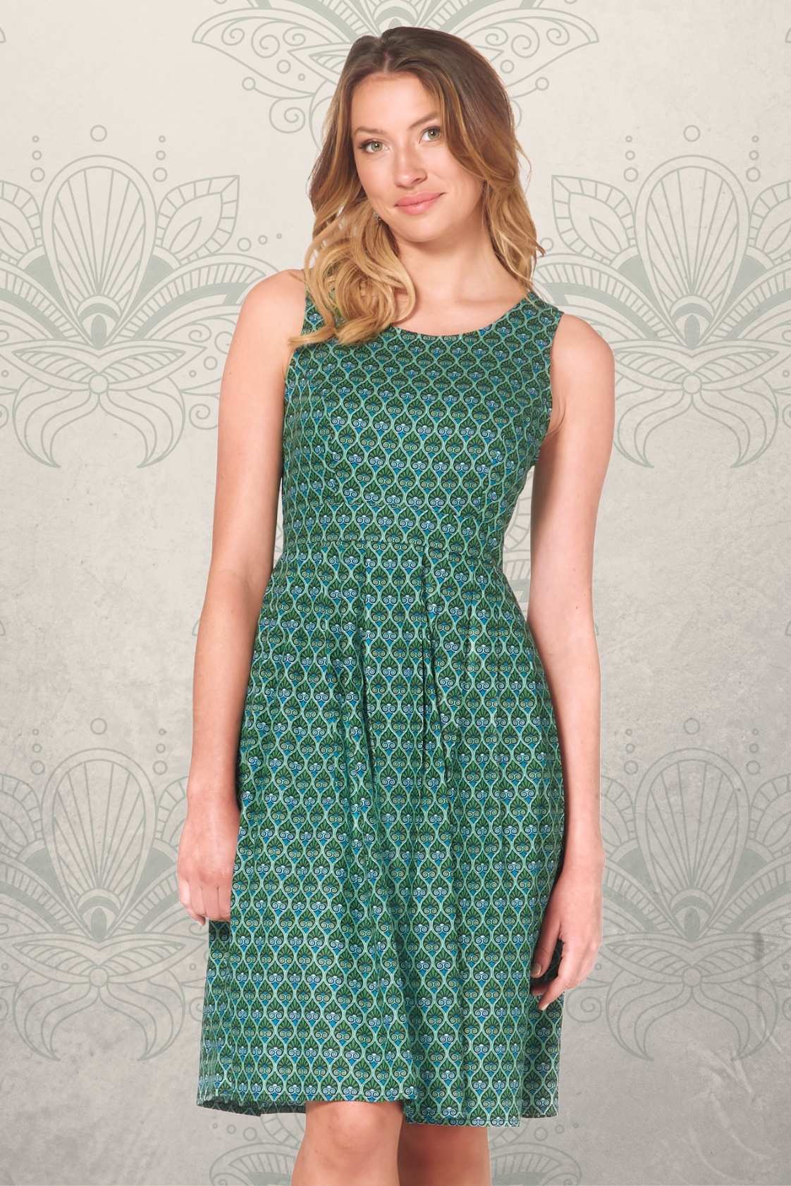 Jude Cotton 50’s A-Line Dress in Forest Print