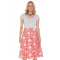 Beth Cotton Wrap Skirt in Aster Print
