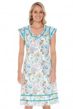 Cassy Cotton Braid Dress in Palma Print