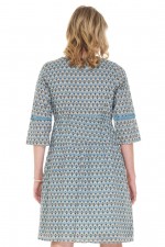 Jocy Cotton Voile L/S Tunic in Owl  Print