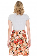 Melissa A-Line Cotton Skirt in Kimono Print
