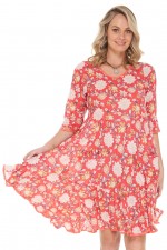 Angel Cotton Voile Dress in Aster Print