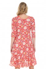 Angel Cotton Voile Dress in Aster Print