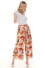 Claudia Cotton Trousers in Kimono Print