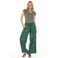 Nat Rayon Trouser with pockets in Emerald Print S23-24