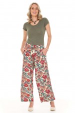 Nat Rayon Trouser with pockets in Remy Print