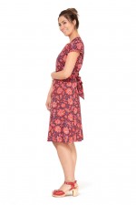 Astrid Cotton Wrap Dress - Batik Print