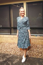 Greta Rayon Wrap Dress - Lark Print