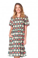Harper Oversized Cotton Dress - Biba Print