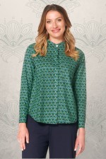 Saffie L/S Cotton Shirt - Forest Print