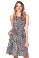Jude Cotton 50’s A-Line Dress in Forest Print