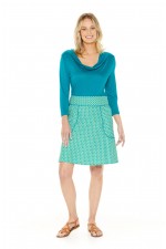 Melissa A-Line Cotton Skirt in Bud  Print