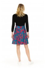 Melissa A-Line Cotton Skirt in Lily  Print