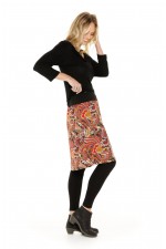 Maggie Stretch Cotton Skirt in Hackney Print