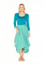 Freda Cotton Skirt in Bud Print