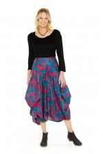 Freda Cotton Skirt in Lily Print