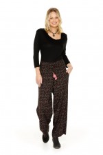 Nat Rayon Trouser with pockets in  Dusk Print