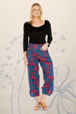 Henley Pant in Lily Print