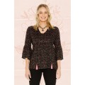 New Petra L/S Rayon Top in Dusk Print