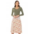 New Dita Cotton Reversible Skirt in Floral & Cali Prints